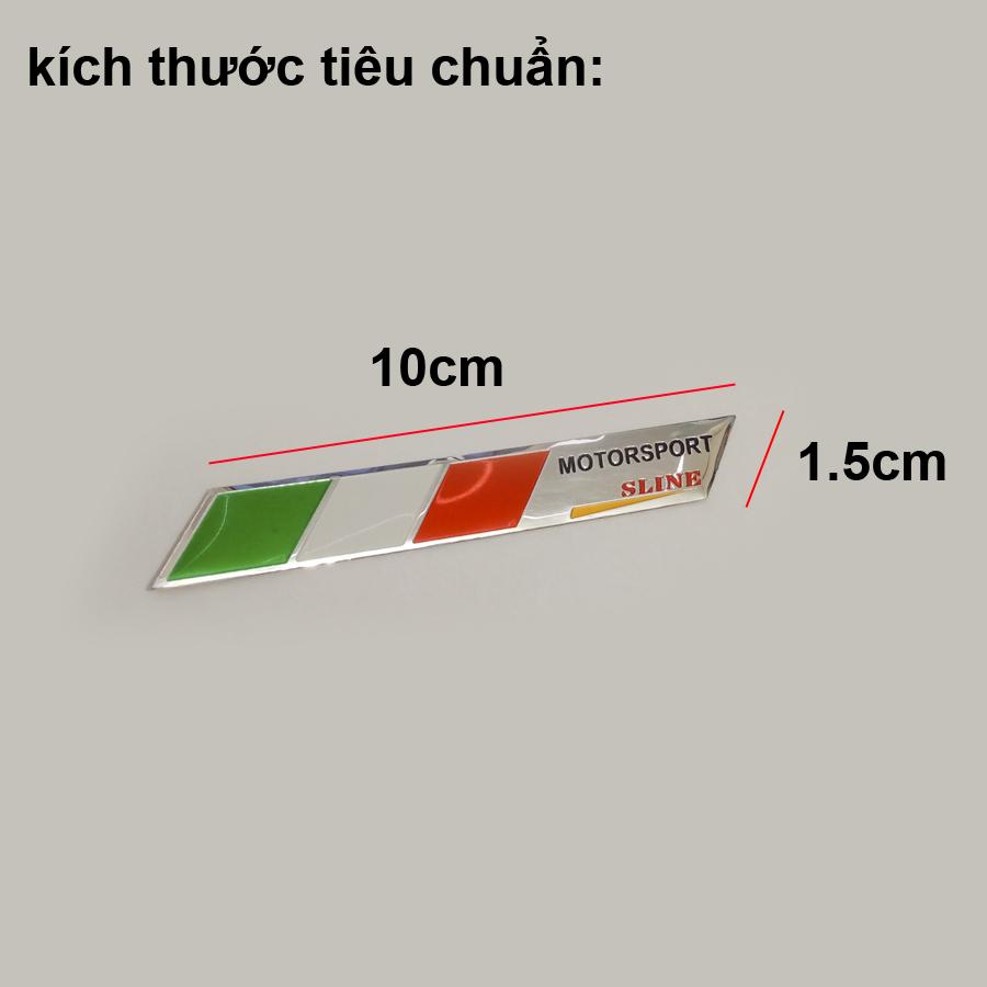 Tem dán xe Nhôm nổi CNC - ITALY S29
