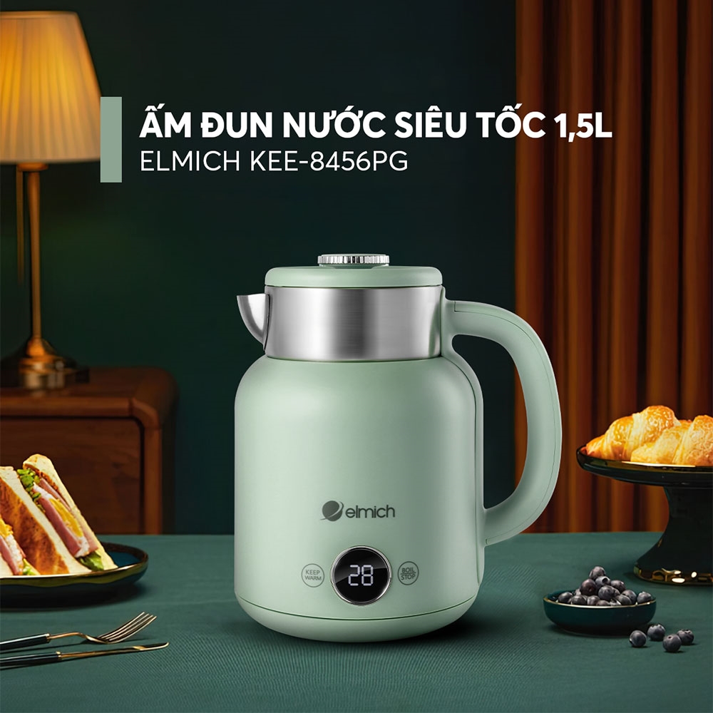(Chỉ 25-29.06)Ấm đun nước siêu tốc Elmich 1,5L KEE-8456
