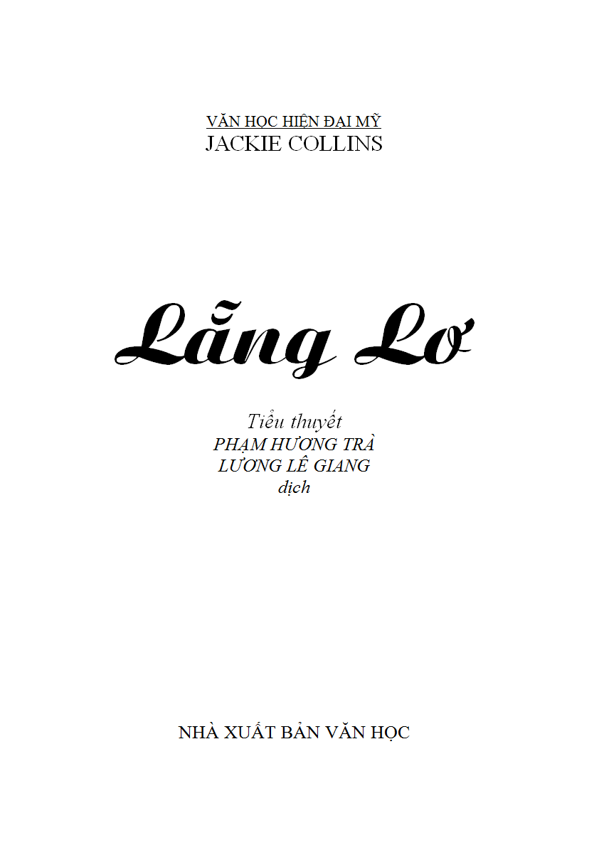 Tiểu Thuyết - Lẳng Lơ