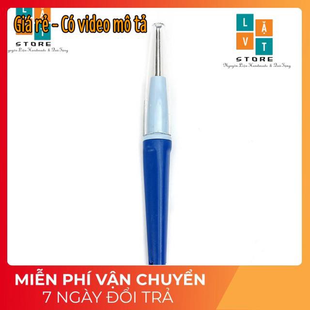 Bút nhựa giữ kim 3 khe để chọc len công cụ làm len chọc chuyên nghiệp - bút chọc len