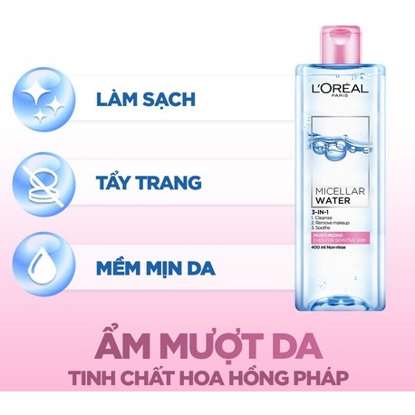 Nước Tẩy Trang Loreal - LOreal Paris 3-In-1 Micellar Water