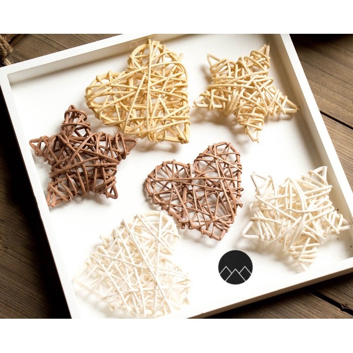 Quả cầu mây phụ kiện chụp ảnh noel, decor trang trí giáng sinh trang trí nhà handmade Maxshopdoc