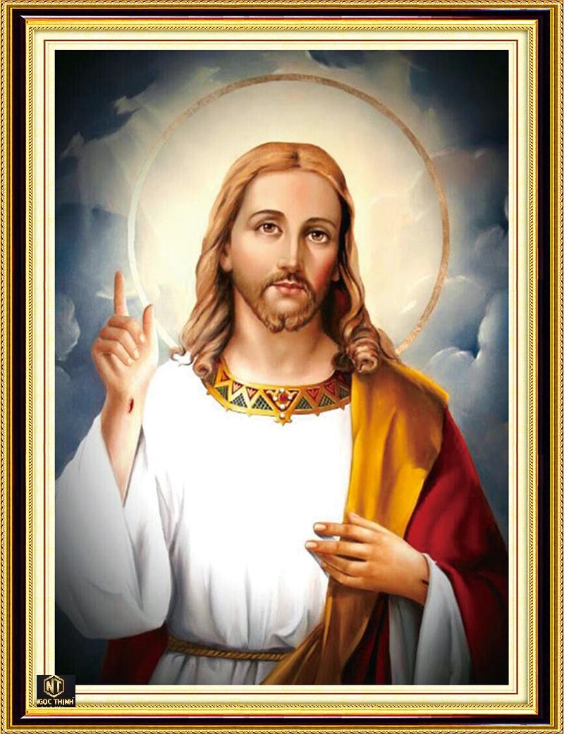 Tranh đính đá đức thánh chúa jesu vs144 kích thước 33*25cm