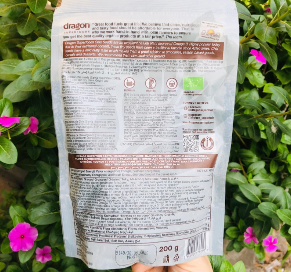 Hạt chia organic Dragon Superfoods 200g