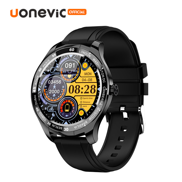 Đồng hồ thông minh Uonevic T50 45Mm Full HD Life chống thấm nước có thể nhắc được cuộc gọi có chế độ chờ kết nối với IOS và Android - INTL