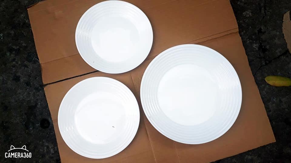 Combo3  dĩa thủy tinh 23cm của luminarc