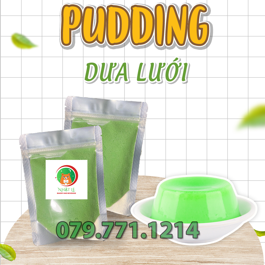 Bột Pudding Dưa Lưới (Flan Dưa Lưới) hiệu Mole Đài Loan túi zip 1kg