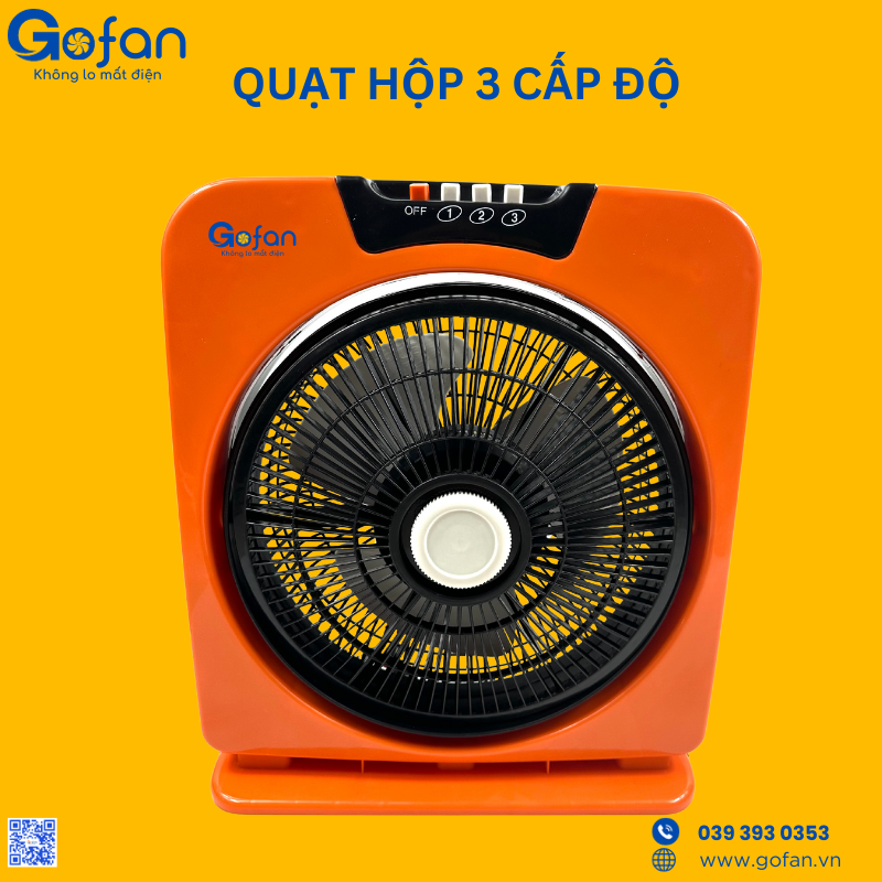 [HCM]Quạt hộp 12v kẹp bình ắc quy