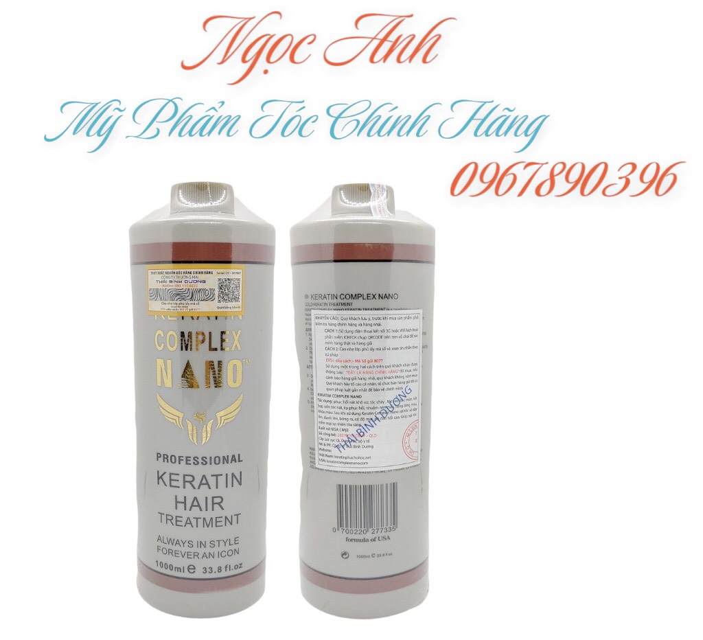 Kem ủ tóc keratin complex nano 1000ml - ủ tóc phục hồi keratin siêu mềm mượt