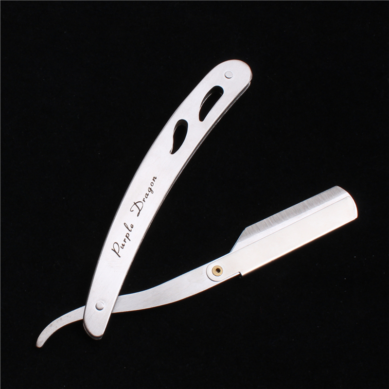 Face-shaving razor handle-stainless steel handle