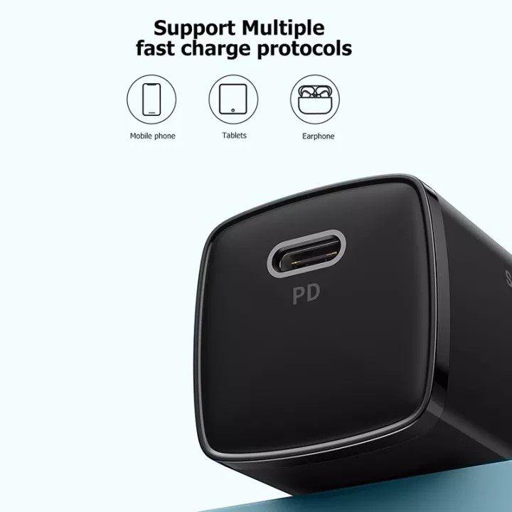 Củ Sạc Nhanh 20W BASEUS MINI USB C to Type C PD For iPhone 11/12 Prm/8plus...