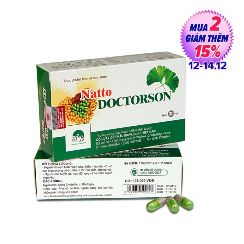 Thực phẩm chức năng NattoDoctorson, Natto Doctoron – Phòng ngừa đột quỵ và tai biến hiệu quả (hộp 30 viên)