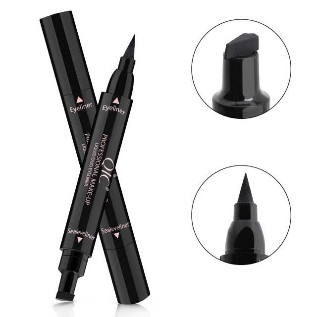 [ MỚI] CÂY BÚT KẺ MẮT NƯỚC HAI ĐẦU SIÊU LÌ IN ĐUÔI MẮT QIC hàng nội điạ trung