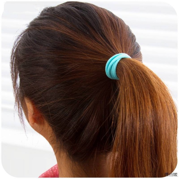 Set 10 Cái Dây Cột Tóc , Dây Thun Cột Tóc Trơn, Dây Buộc Tóc Co Giãn,Nhiều Màu