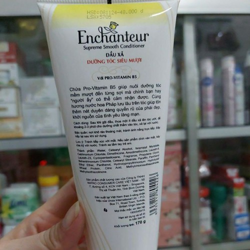 Dầu xả dưỡng tóc siêu mượt Enchanteur 170g ( hàng khuyến mãi)