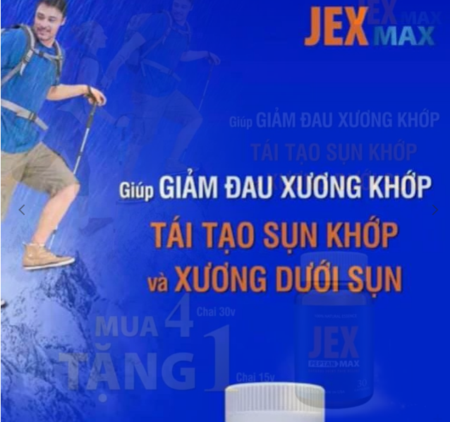 [HCM]Jex Max Tái tạo Sụn Và Xương dưới Sụn- Hộp 60 viên