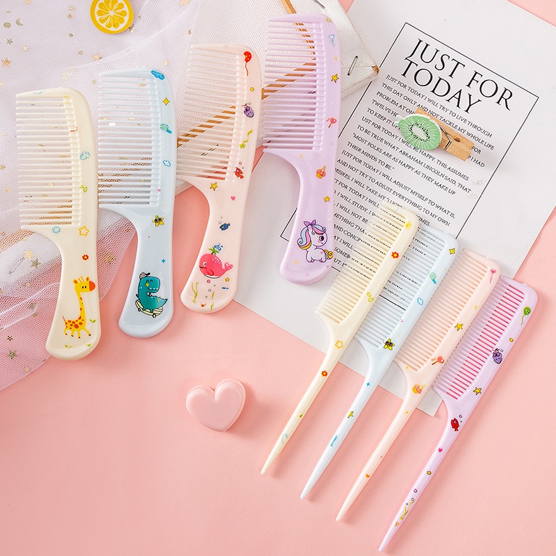 Set 2 Lược Chải Tóc Họa Tiết Dễ Thương