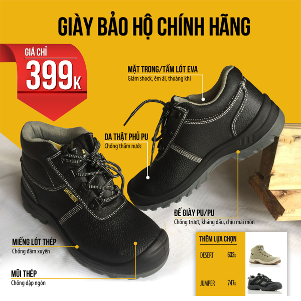 Giày bảo hộ Safety Jogger Bestrun S3 thấp cổ Size 38 Tặng Kèm bó Chân Hàn Quốc