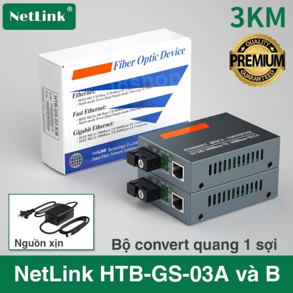 Bộ chuyển quang điện Converter quang Htb-gs-03 a/b 1000mbs Netlink , 1Gbps