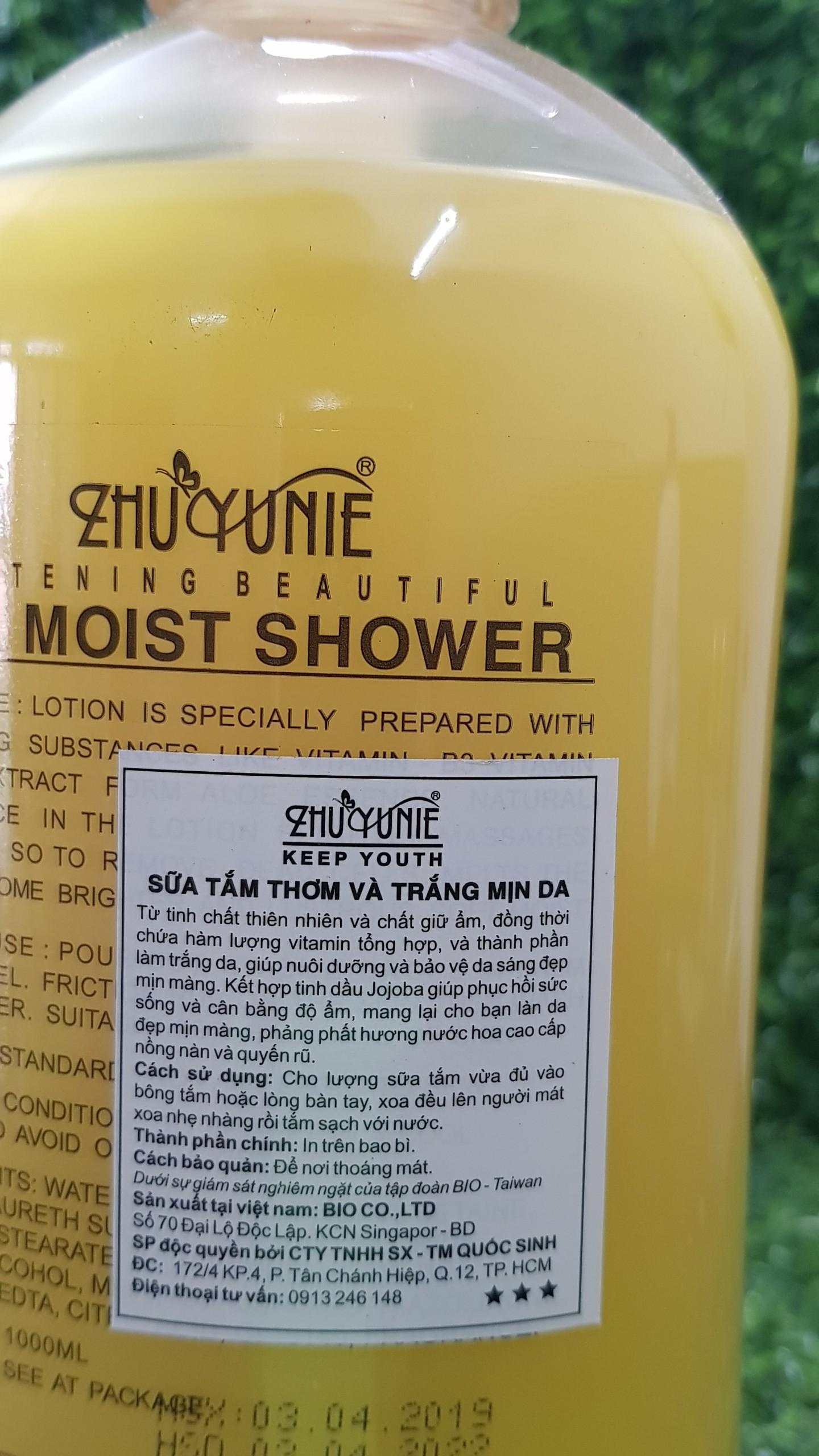 [HCM]Sữa tắm thơm và trắng da ZhuYunie 1000ml