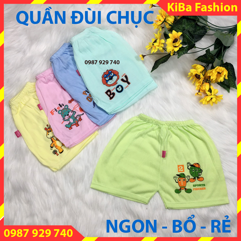 5 chiếc Quần đùi chục RẺ thoáng mát mỏng nhanh khô cho bé từ 3-12kg- QĐ - TK0230 (Hình in màu sắc thay đổi theo lô hàng) / quần chục cho bé / quần đùi chục cho bé trai / quần chục / quần đùi chục cho bé gái / quần đùi