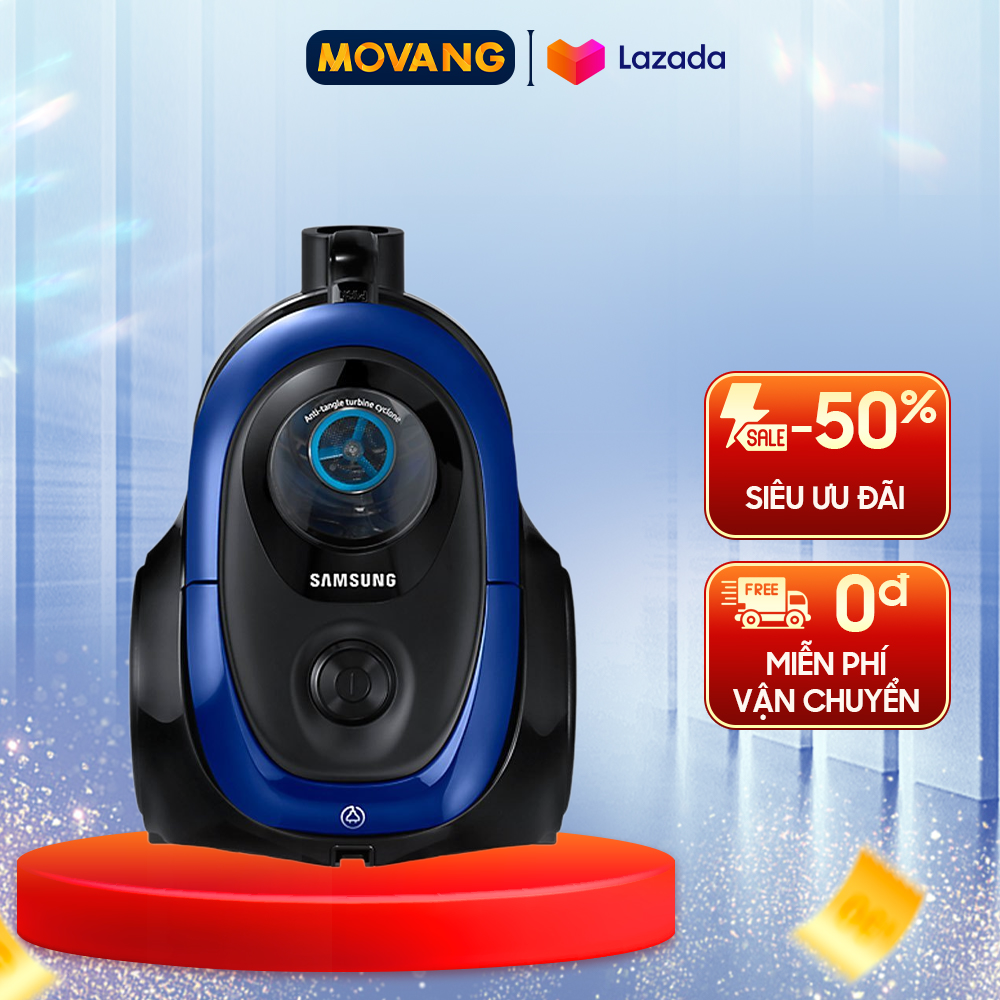 Máy hút bụi dạng hộp samsung vc18m2120sb/sv - công nghệ hút xoáy cyclone force - dây điện tự thu gọn - dung tích 1.5 lít