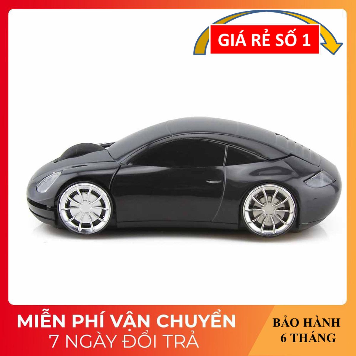Chuột không dây 3D thể thao Porsche tặng miếng lót chuột - Hàng Nhập Khẩu
