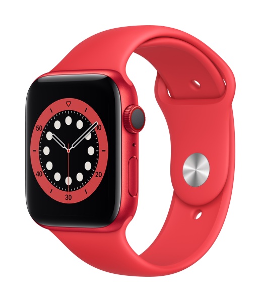 [NEW] Đồng hồ thông minh Apple Watch Series 6 44mm GPS + CELLULAR - Vỏ Nhôm Đỏ, Dây Cao Su Đỏ (M09C3VN/A) - Hàng chính hãng, mới 100%