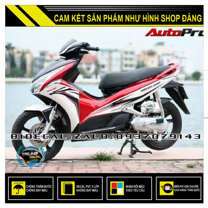 Tem rời airblade mẫu đời 2011 trắng đỏ