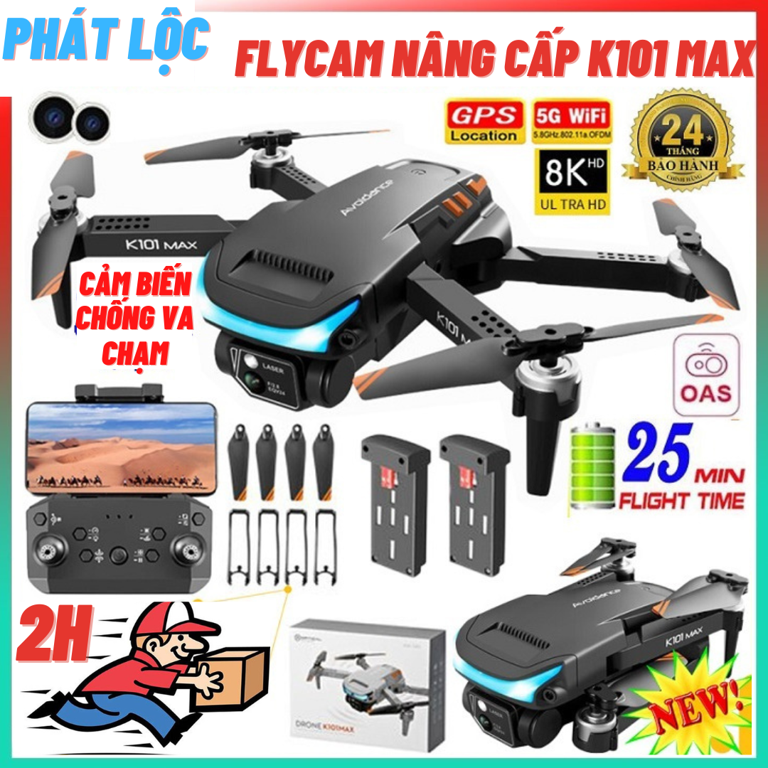 Flycam Mini Giá Rẻ MARIN K101 Max Cảm Biến Tránh Va Chạm - Flaycam Cao Cấp