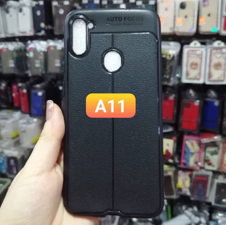 Ốp lưng SamSung Galaxy A11 silicon giả da, chống sốc Auto Focus mới