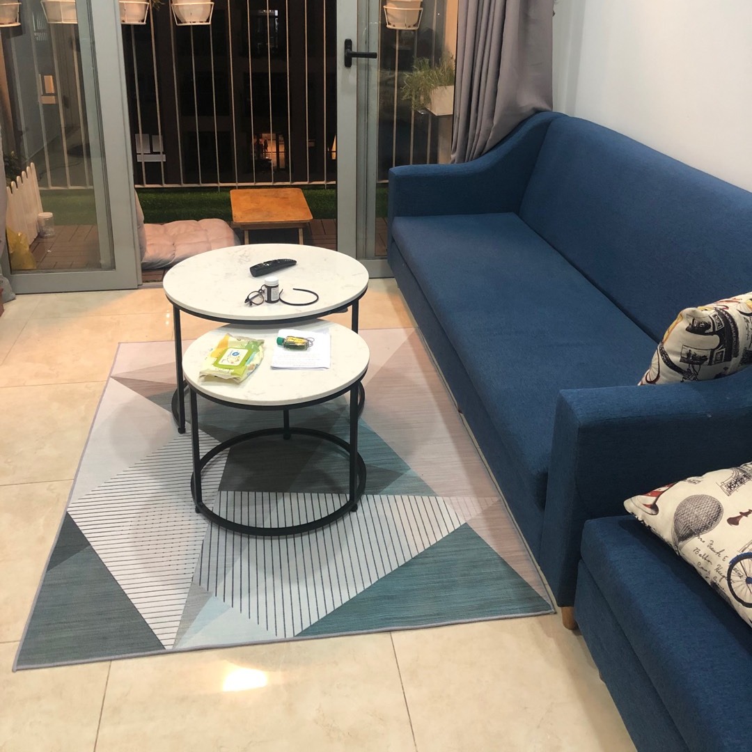 THẢM TRẢI SÀN,thảm sofa,thảm lì Bali phối tam giác Y14