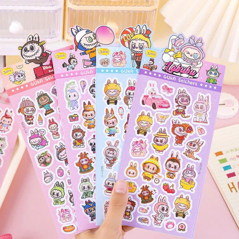 Sticker Capybara, Labubu, Sanrio Nhãn Dán Hoạt Hình