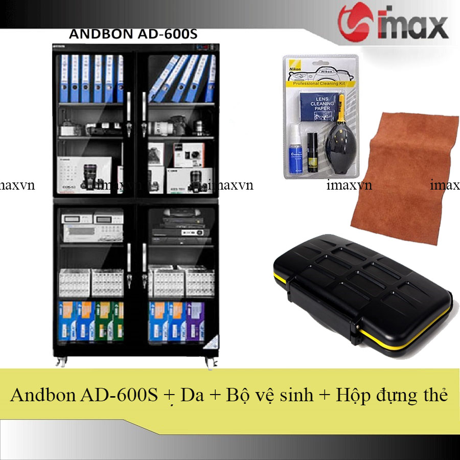 Trả góp 0%Tủ chống ẩm Andbon AD-600S 600 Lít - Công nghệ Japan + Hộp đựng