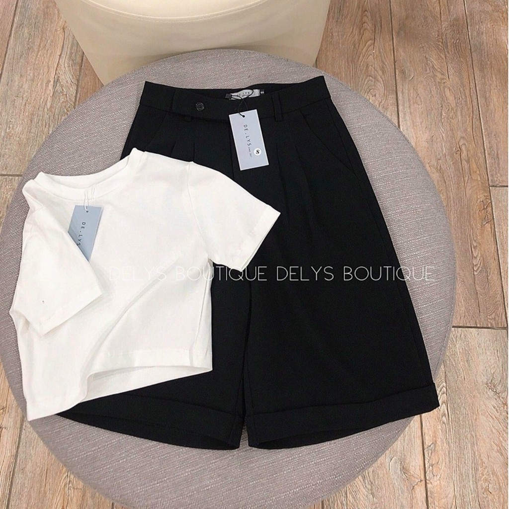 QUẦN ĐÙI ỐNG RỘNG XẾP LY CỰC CHẤT