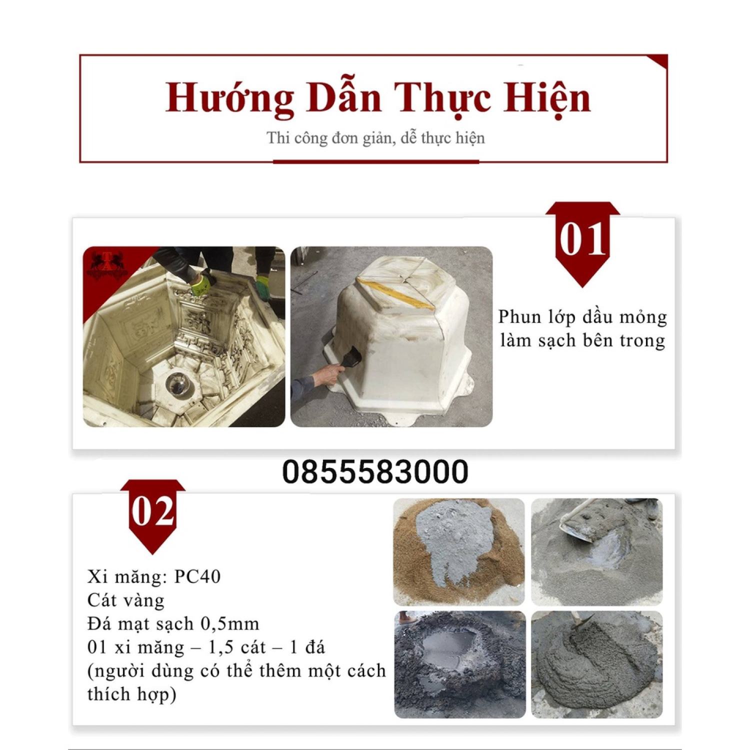 Khuôn đúc chậu cảnh . (Voi lớn 45cm)