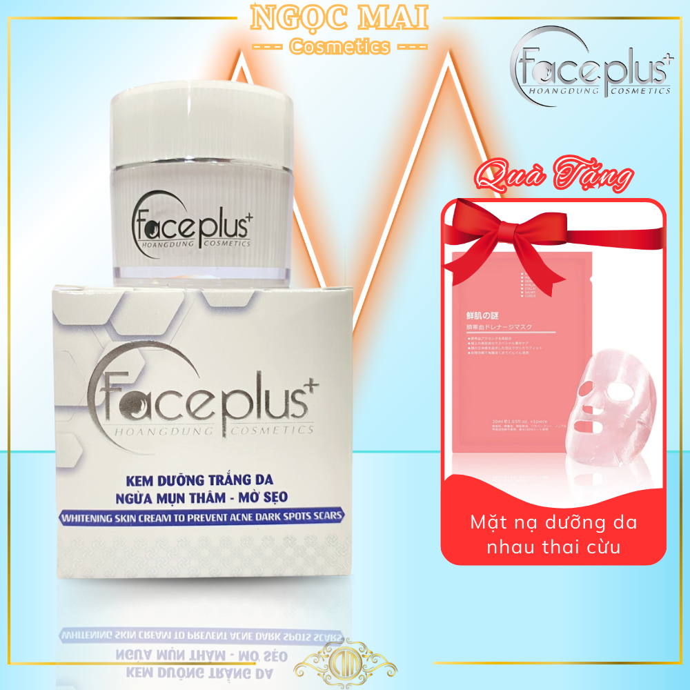 [+ Quà Tặng] Kem Dưỡng Trắng Da - Ngừa Mụn Thâm Faceplus+ (15g) - Mỹ Phẩm Hoàng Dũng Chính Hãng