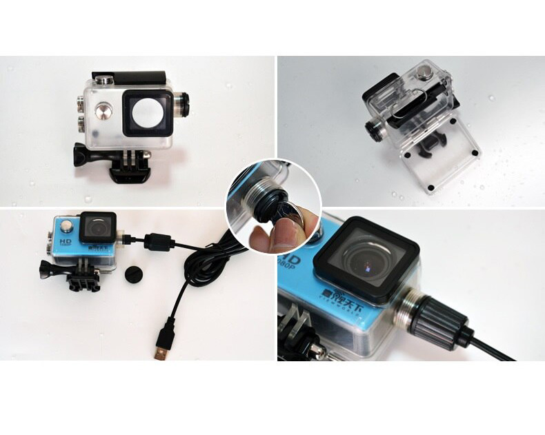 Case SJ4000 có lỗ cắm sạc