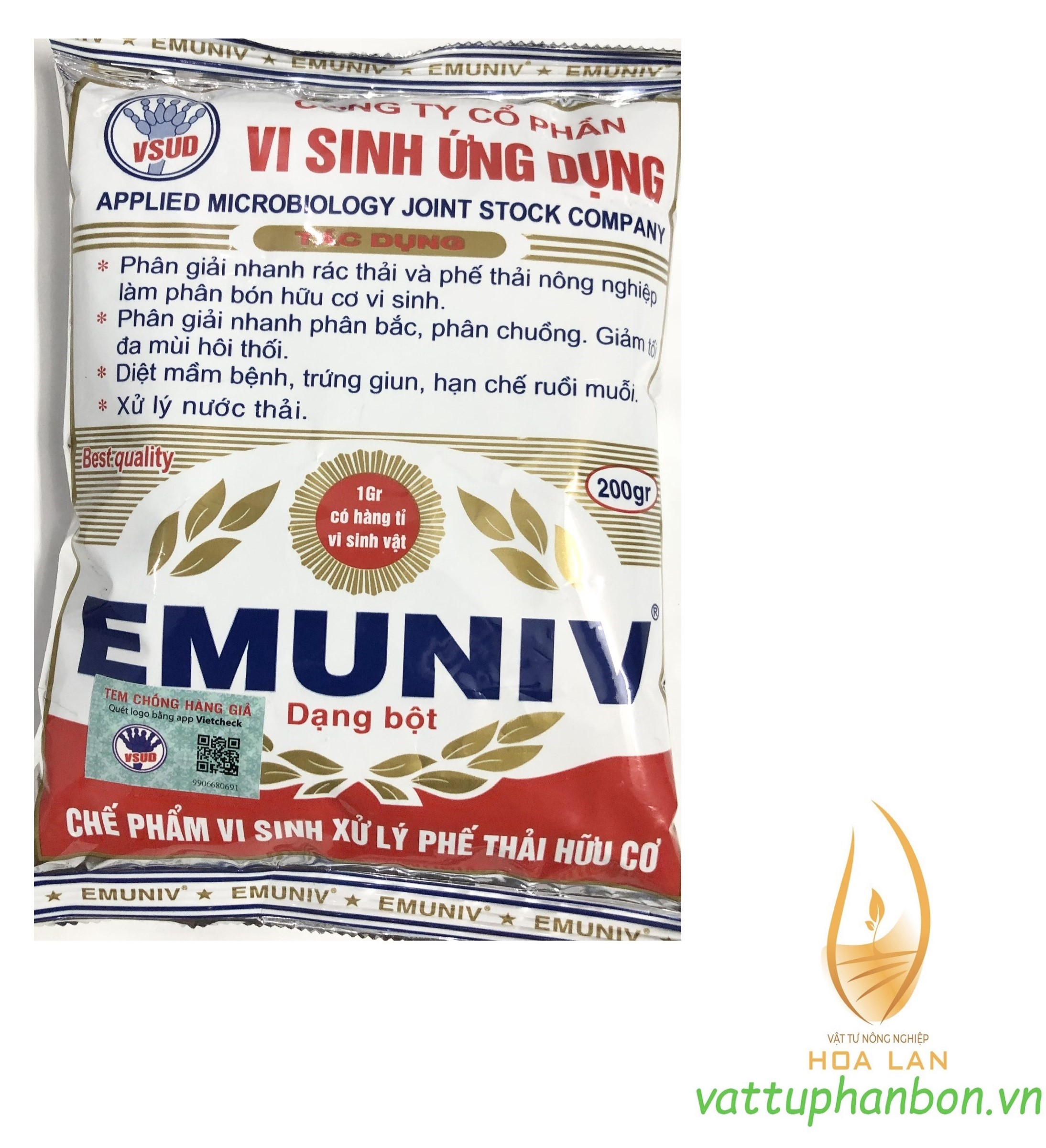 Phân bón emuniv vi sinh ứng dụng - #167a# 200g