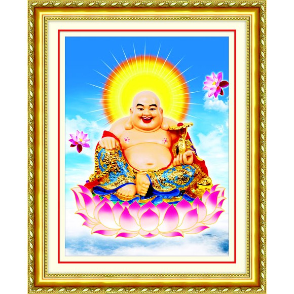 Tranh thêu phật di lạc ms 53433