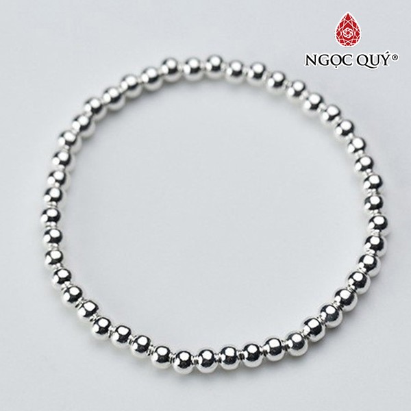 Lắc bạc bi 4mm cao cấp - ngọc quý