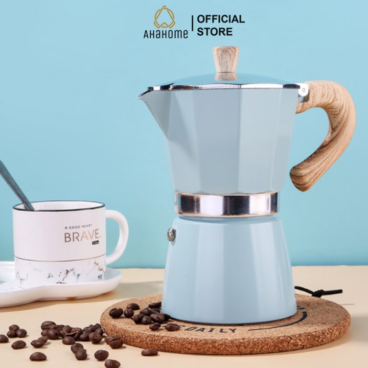 Ấm pha coffee cà phê moka AHAHOME espresso kiểu ý tại nhà