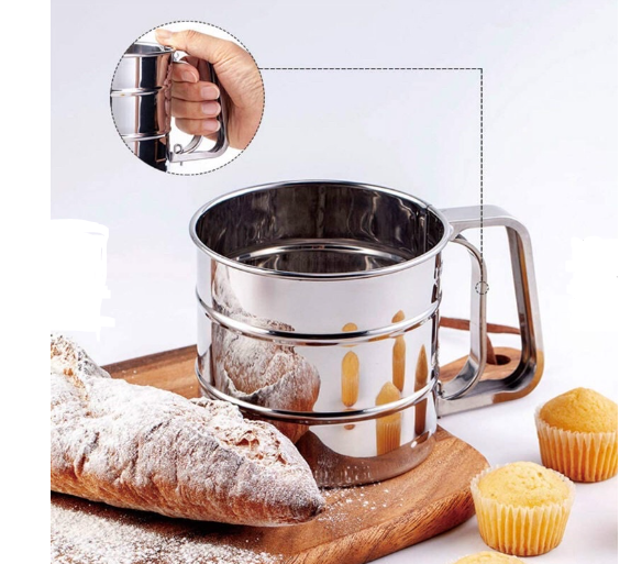 Cốc rây bột inox dùng để làm bánh UNI