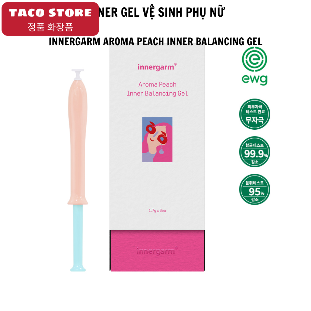 Gel Inner Dưỡng Ẩm Cân Bằng Vùng Kín Hàn Quốc Innergarm Gel Vegan Balancing/Moisturizing/Aroma Lavender/Peach
