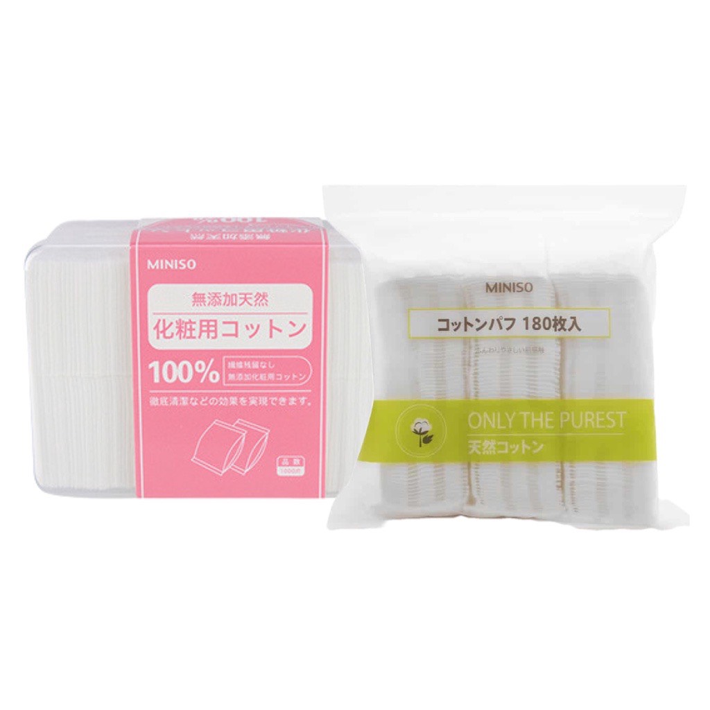 Bông tẩy trang Miniso 180 miếng, 1000 Miếng