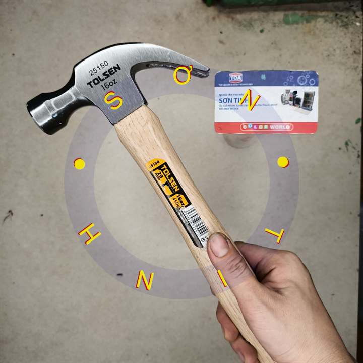Búa nhổ đinh cán gỗ tolsen 25150
