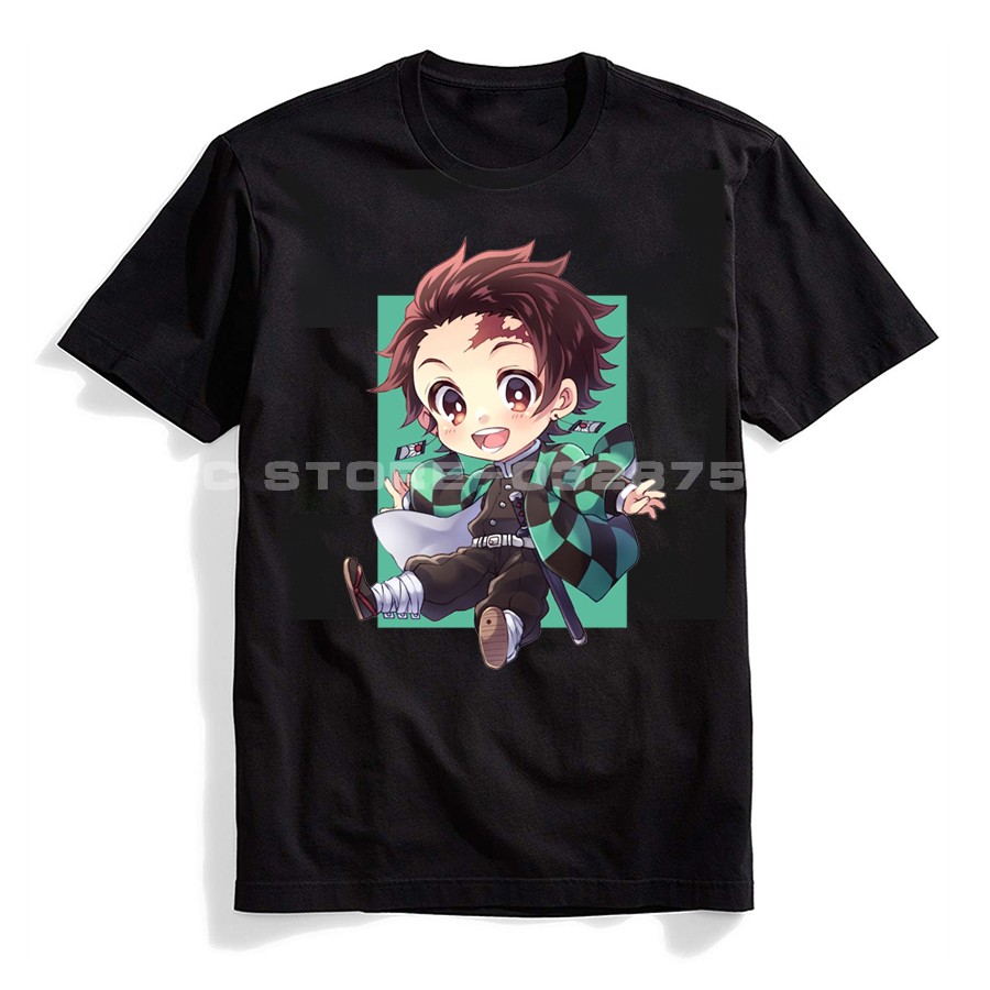 Áo thun tanjiro kimetsu no yaiba nam nữ đen anam store