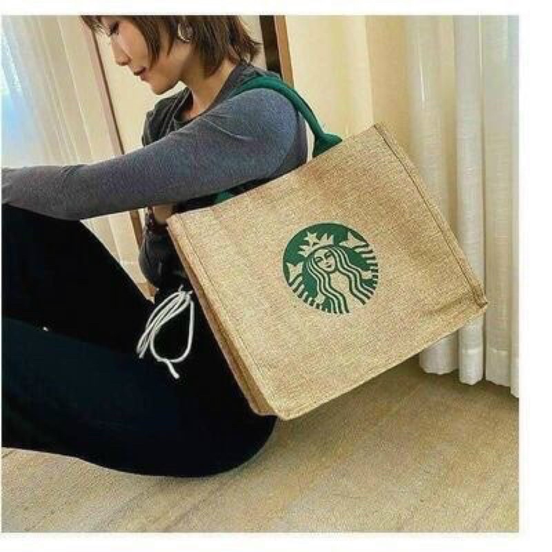Túi cói du lịch đi biển Starbuck