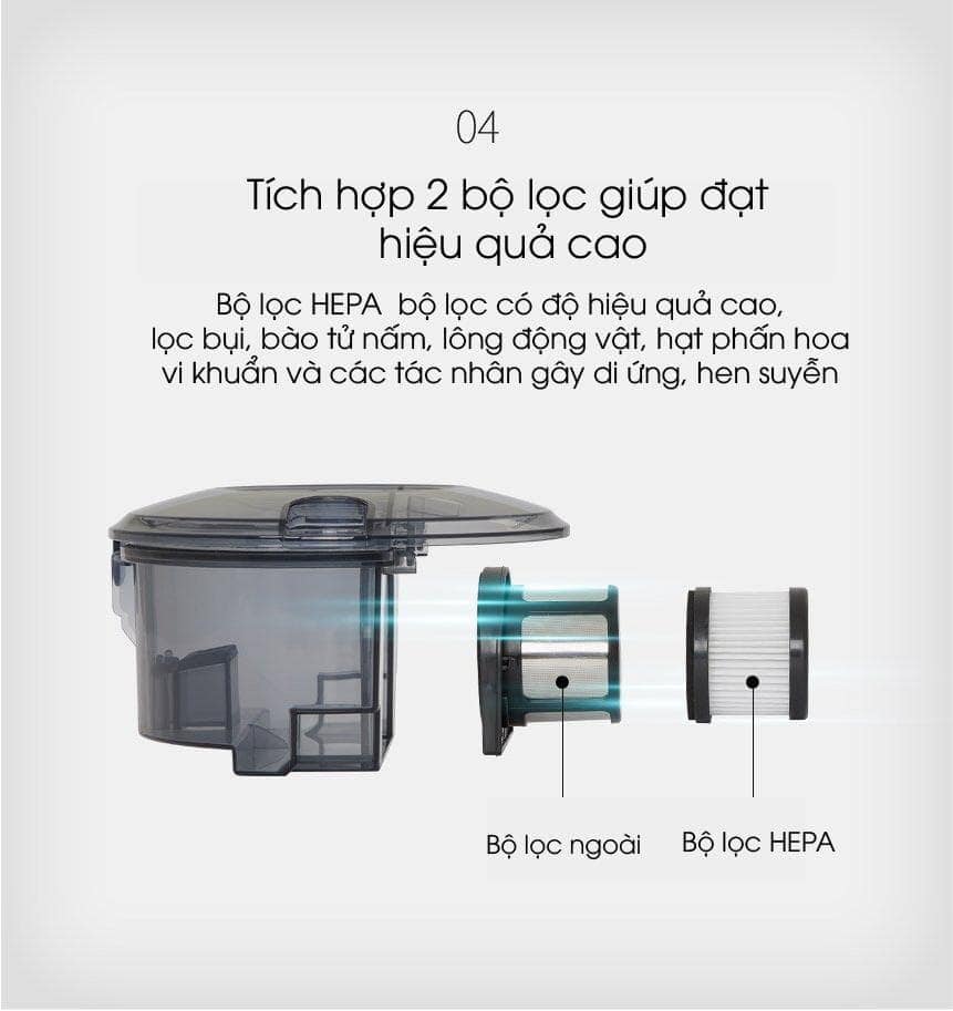 Máy hút bụi diệt khuẩn HONS- HSBC2100 Hàn Quốc (Phiên bản mới 2100)