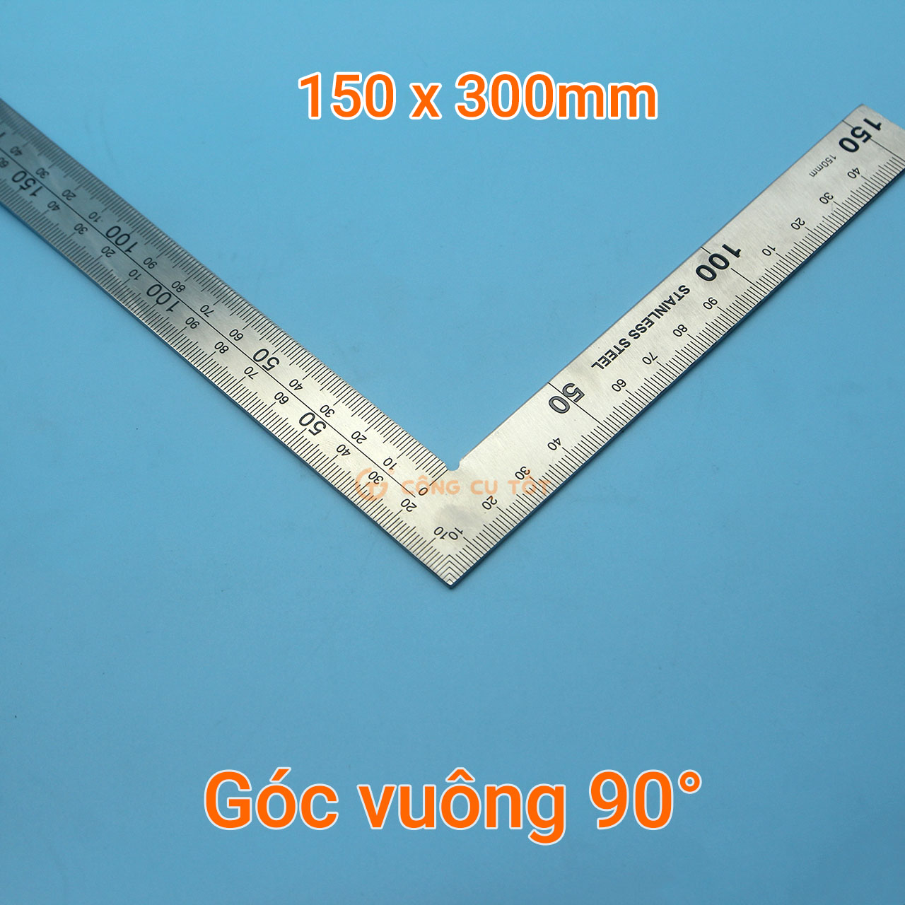 Thước đo góc vuông 2 mặt hệ mét